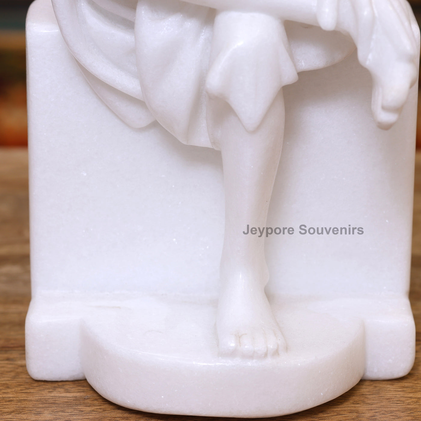 12" Handcrafted Pure White Marble Sai Baba Murti