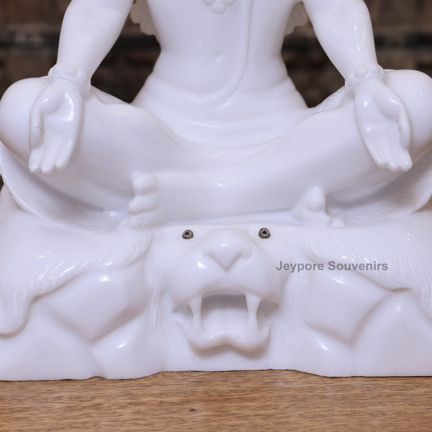 15" Lord Shiva White Marble Statue in Meditation Pose