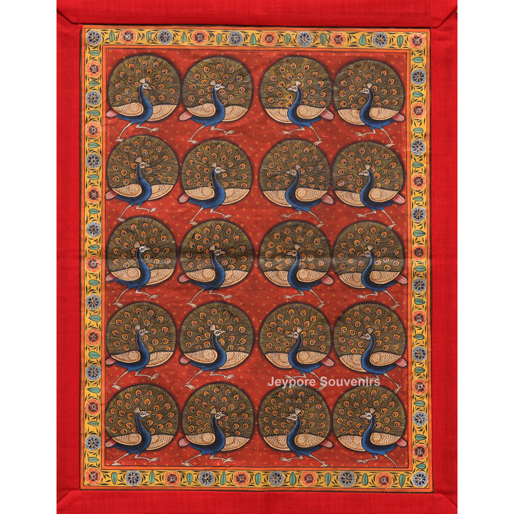 Handcrafted Morakuti Pichwai Painting on Cotton Cloth