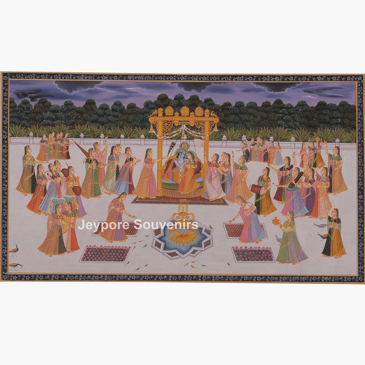 Radha-Krishna Festival Scene with Gopi&