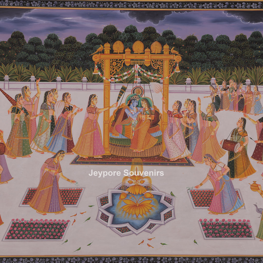 Radha-Krishna Festival Scene with Gopi&