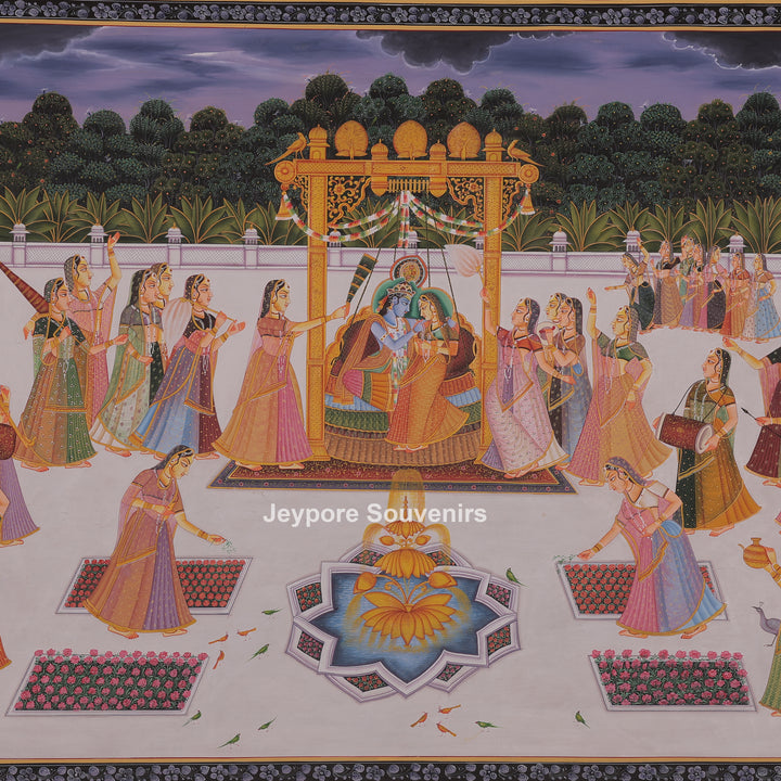Radha-Krishna Festival Scene with Gopi&