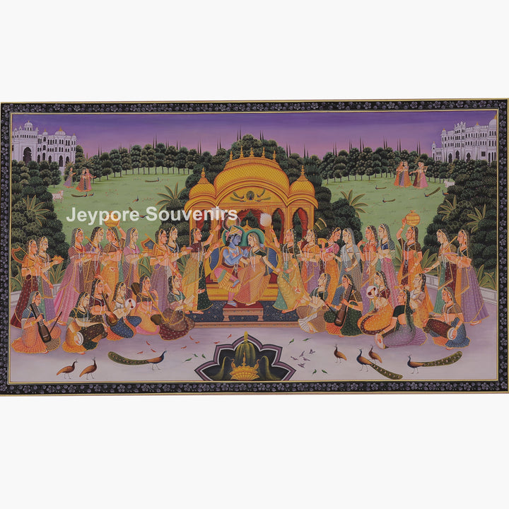 Radha-Krishna Celebration Scene with Gopi&