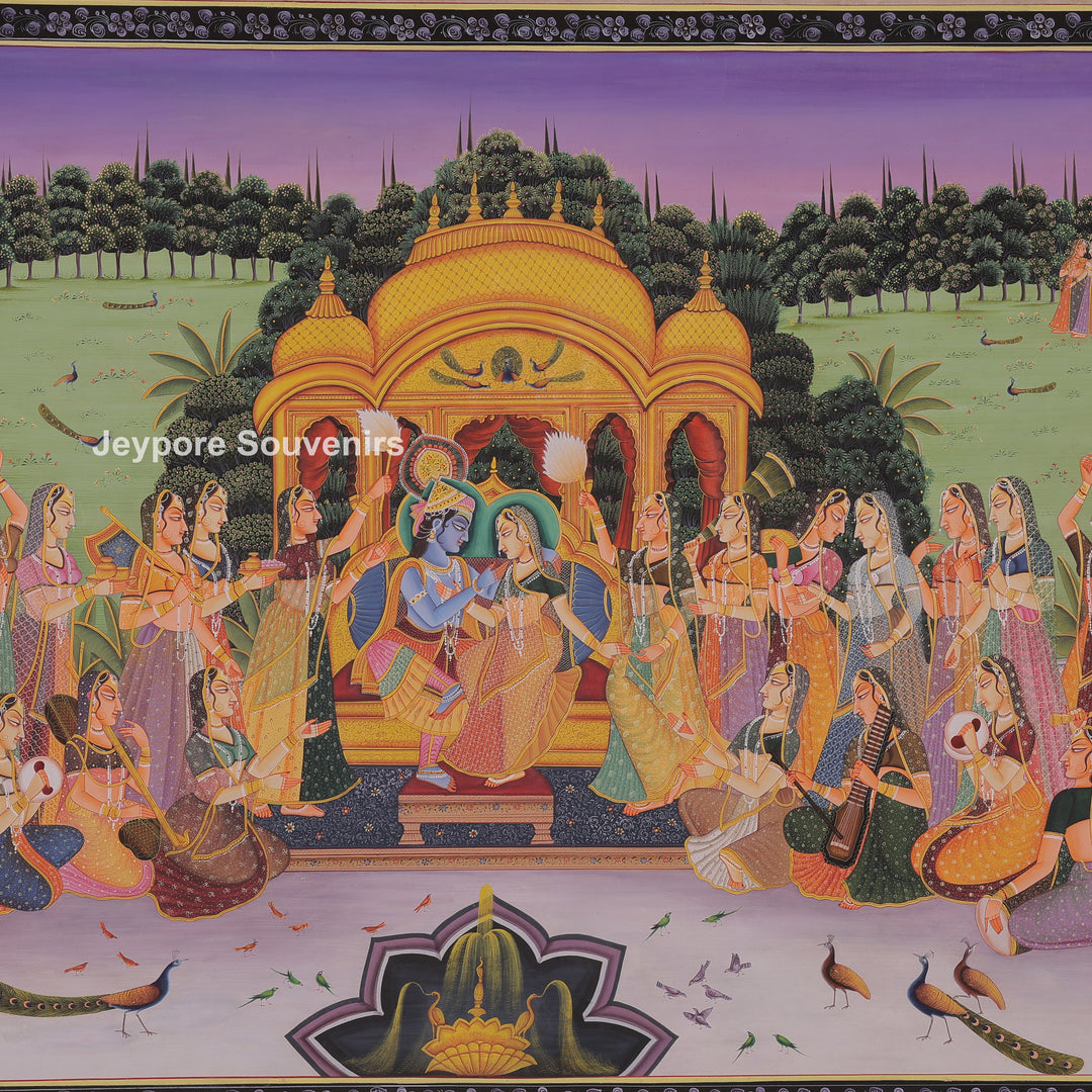 Radha-Krishna Celebration Scene with Gopi&