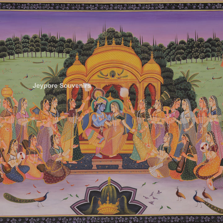 Radha-Krishna Celebration Scene with Gopi&