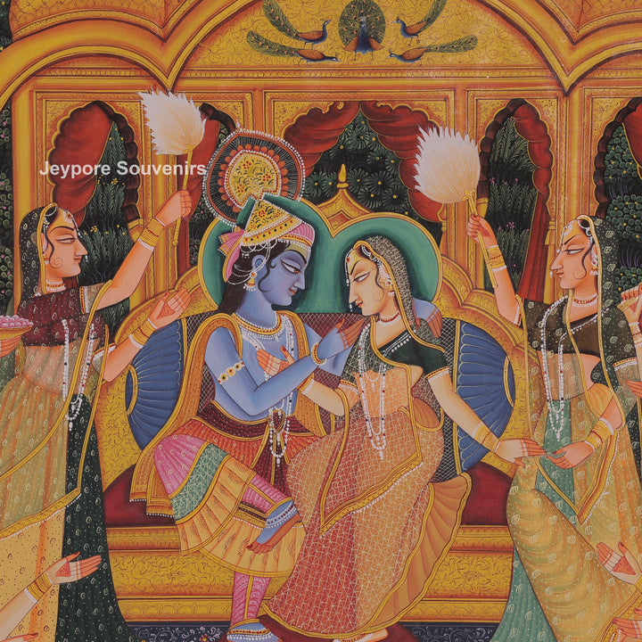 Radha-Krishna Celebration Scene with Gopi&