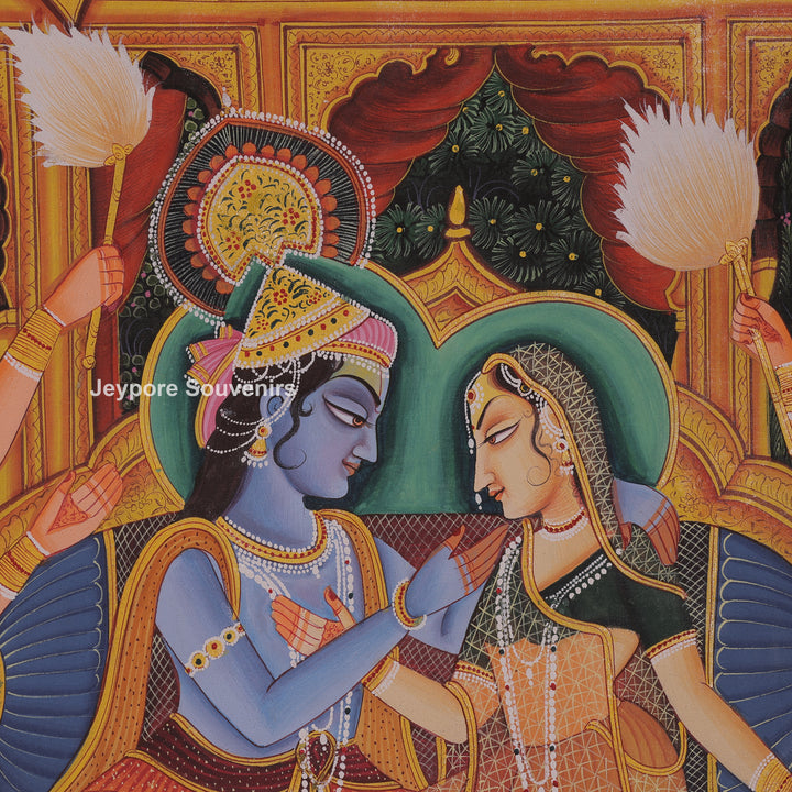 Radha-Krishna Celebration Scene with Gopi&