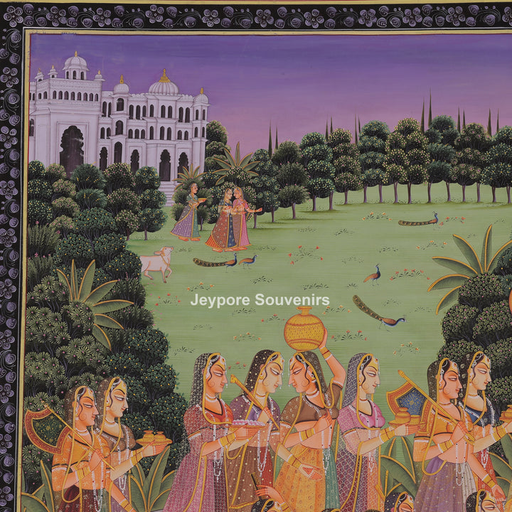 Radha-Krishna Celebration Scene with Gopi&