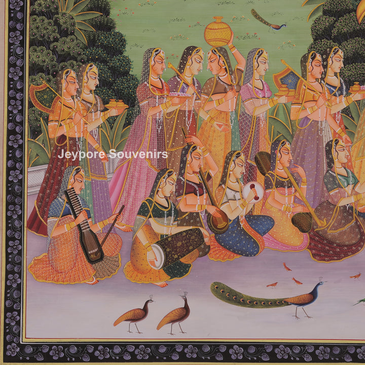 Radha-Krishna Celebration Scene with Gopi&
