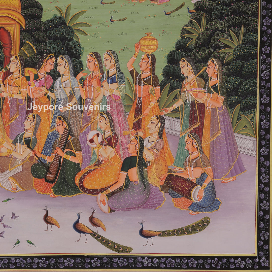Radha-Krishna Celebration Scene with Gopi&