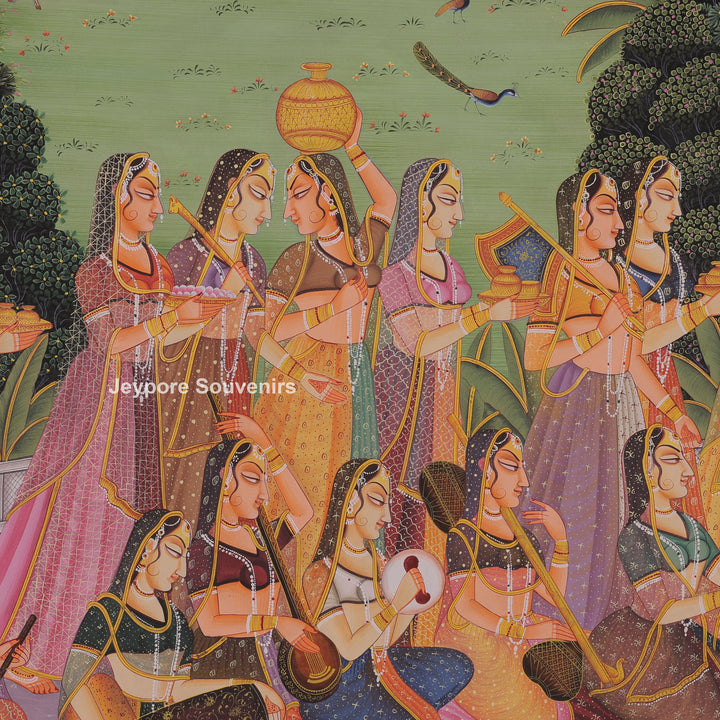 Radha-Krishna Celebration Scene with Gopi&
