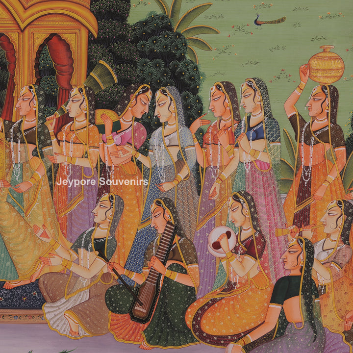 Radha-Krishna Celebration Scene with Gopi&