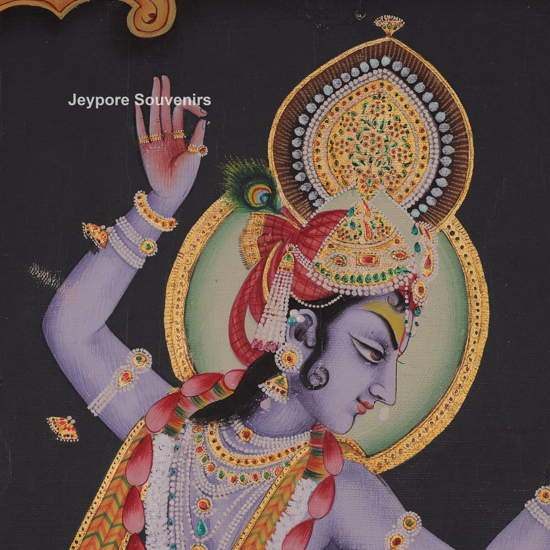 Dance Pose Of Krishna and Radha - canvas Painting