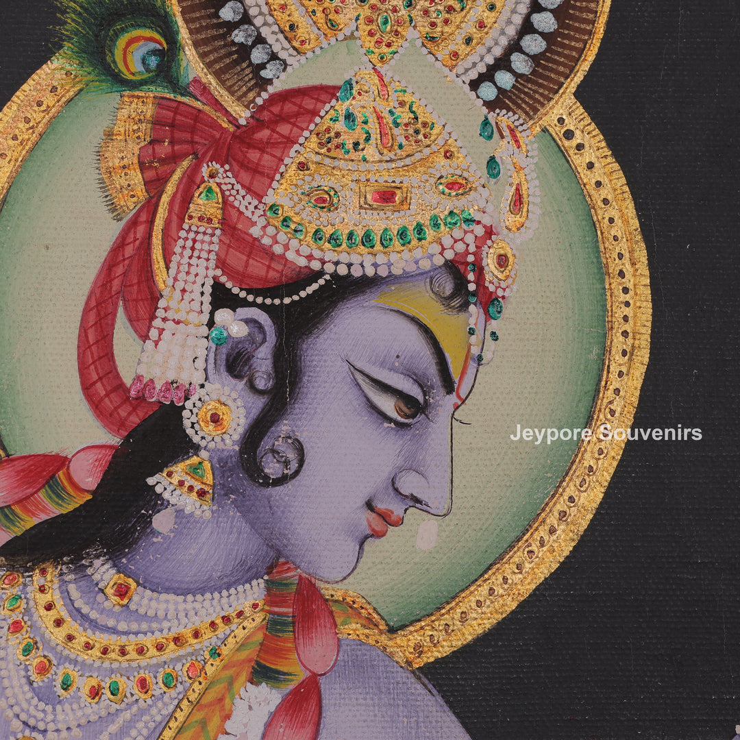 Dance Pose Of Krishna and Radha - canvas Painting