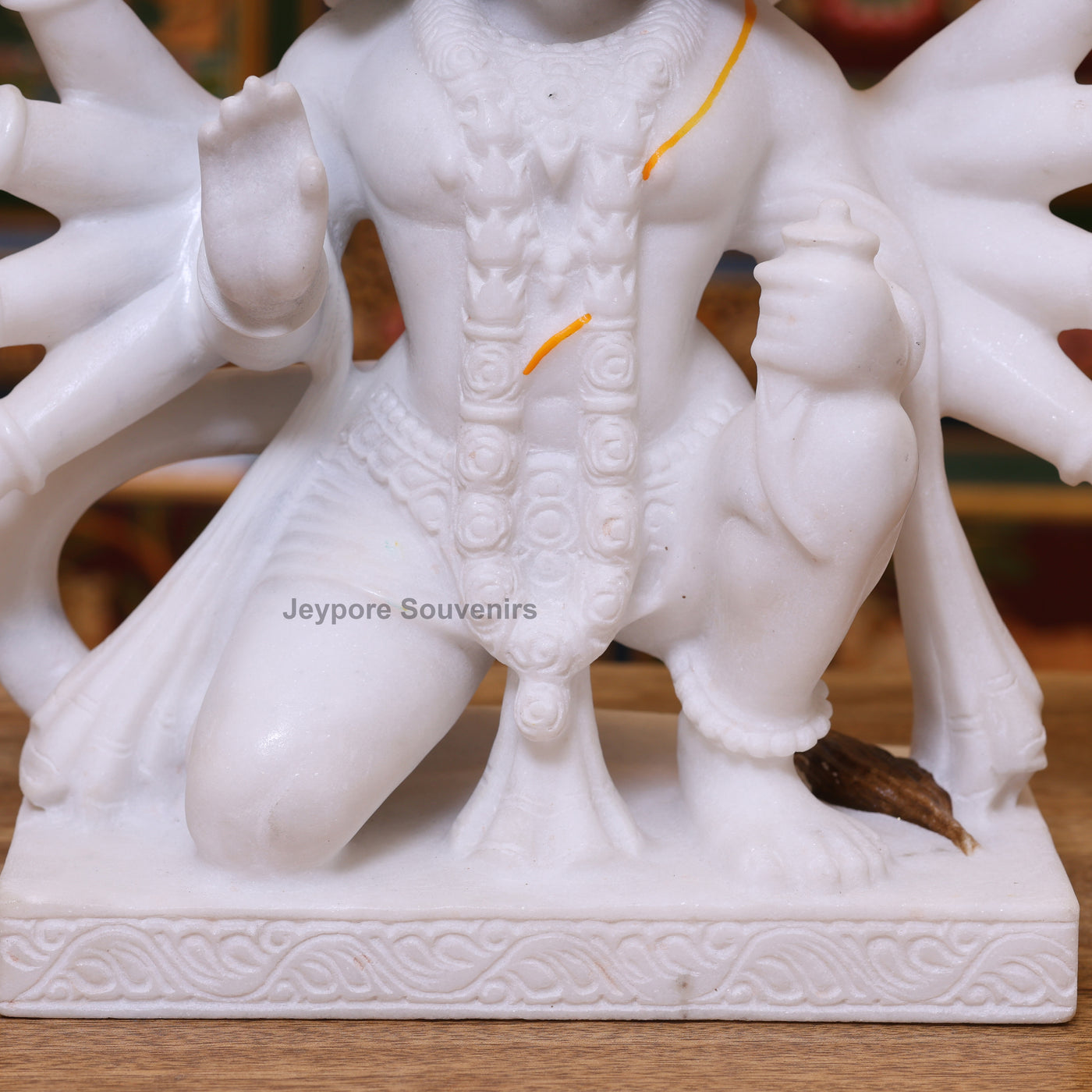 12" Pure White Marble Panchmukhi Hanuman Ji Murti