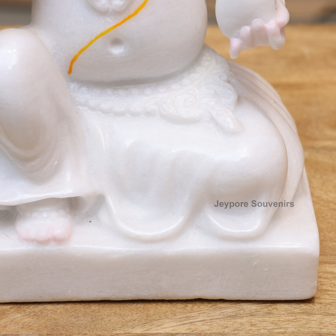 12" Pure White Marble Laddu Gopal (Bal Krishna) Idol