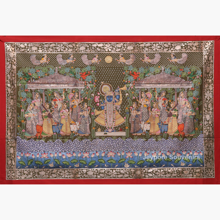 Shrinathji with Gopis Pichwai Painting | Raas Leela Wall Art
