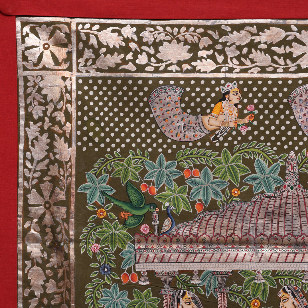 Shrinathji with Gopis Pichwai Painting | Raas Leela Wall Art