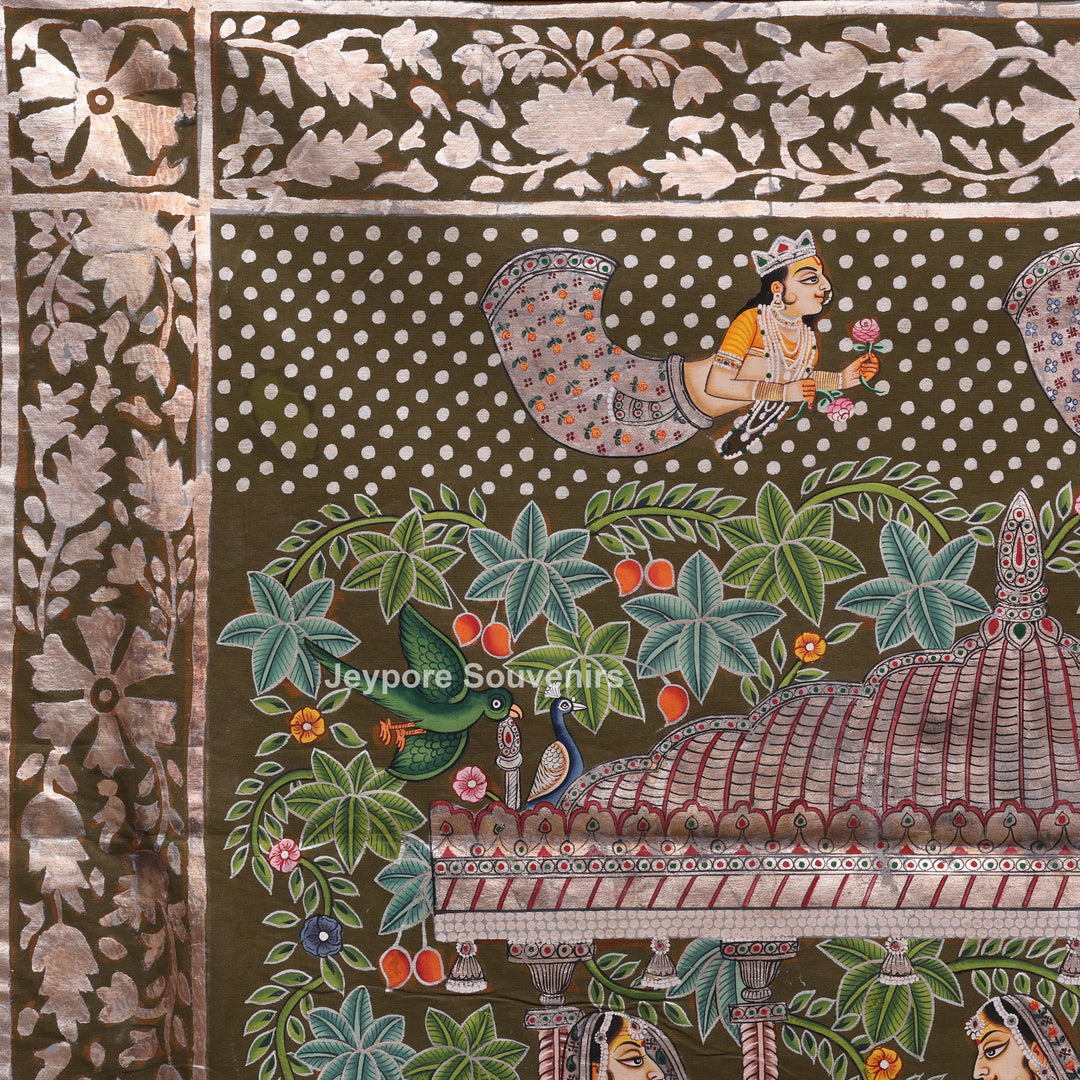 Shrinathji with Gopis Pichwai Painting | Raas Leela Wall Art