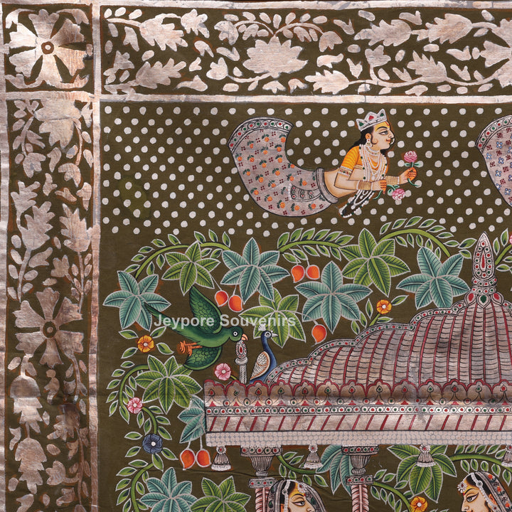 Shrinathji with Gopis Pichwai Painting | Raas Leela Wall Art