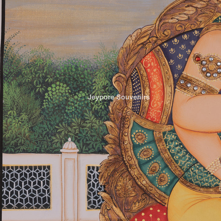 Royal Lord Ganesha Canvas Painting