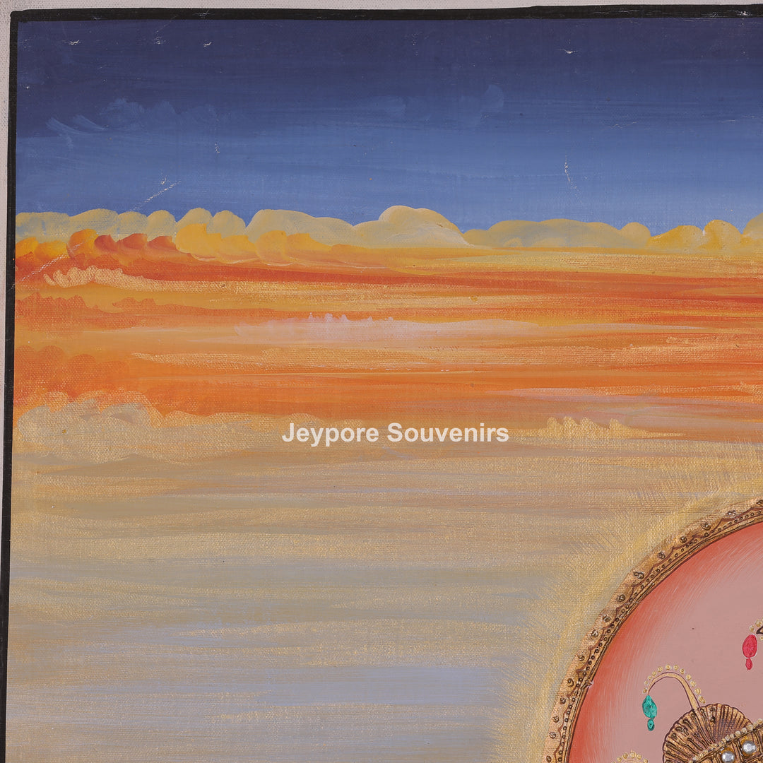 Royal Lord Ganesha Canvas Painting