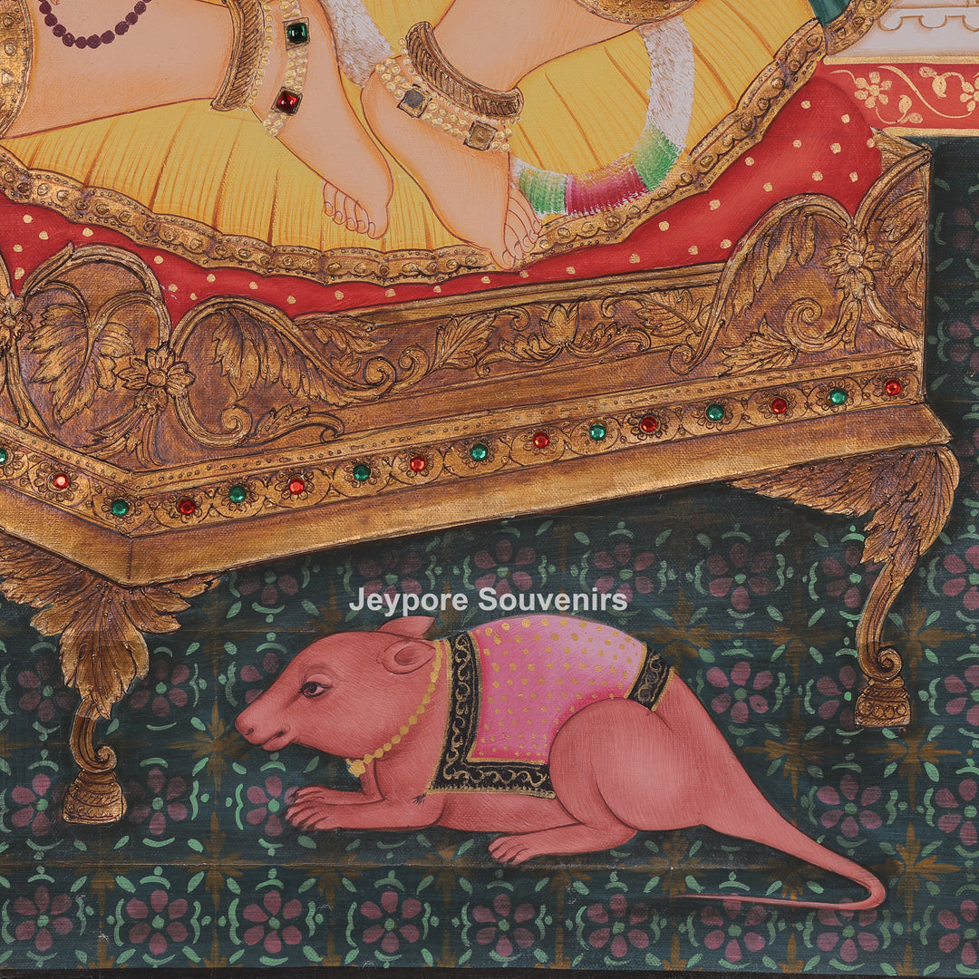 Royal Lord Ganesha Canvas Painting
