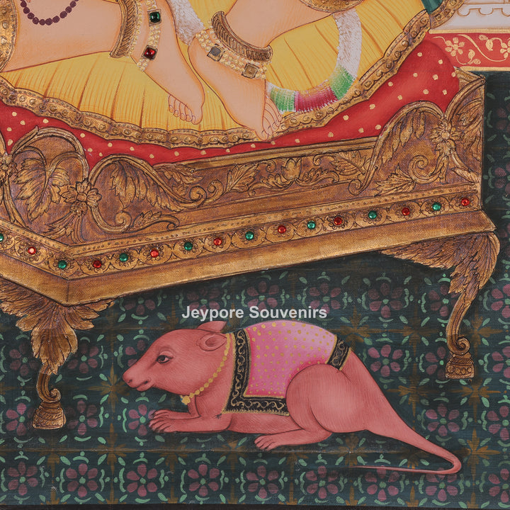 Royal Lord Ganesha Canvas Painting