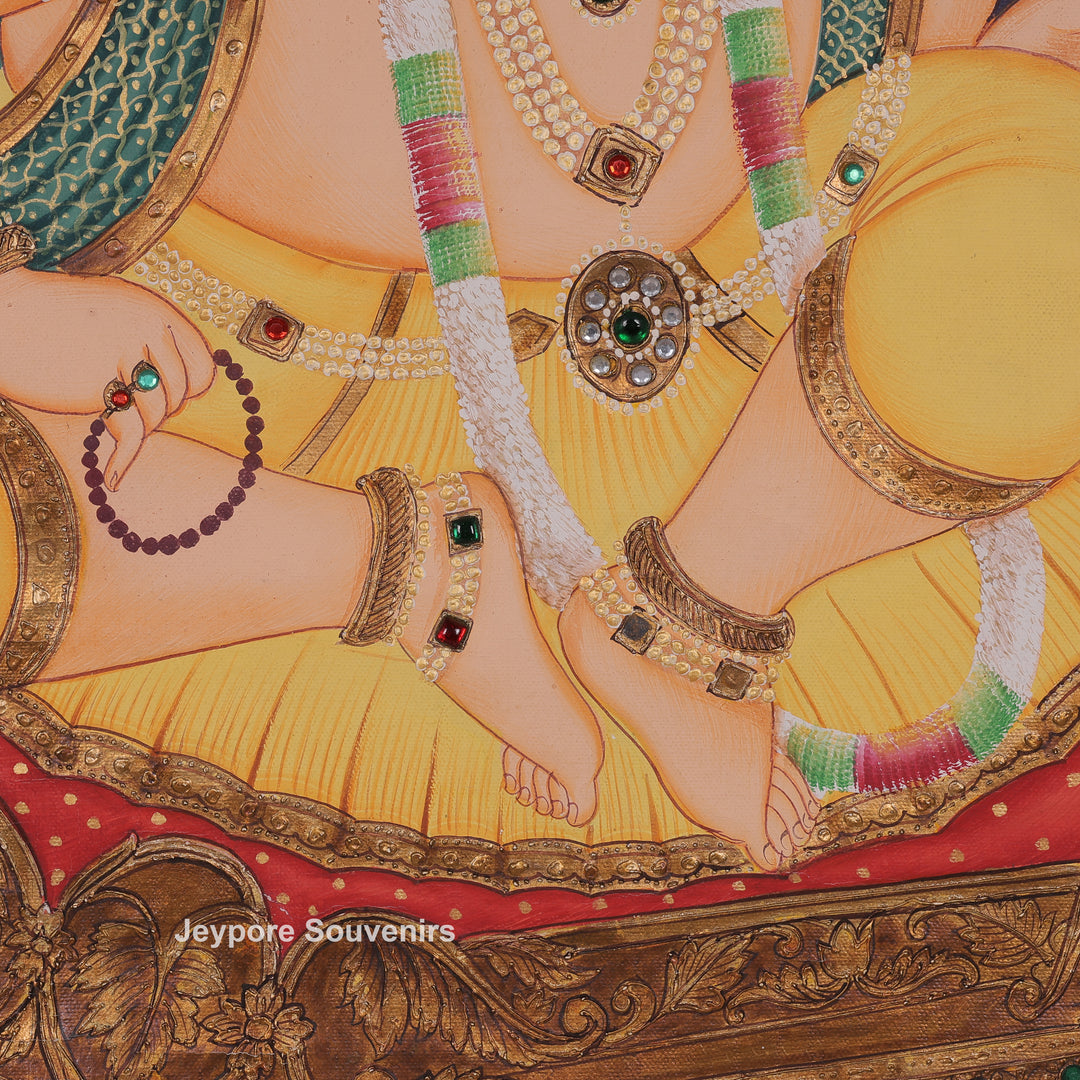 Royal Lord Ganesha Canvas Painting