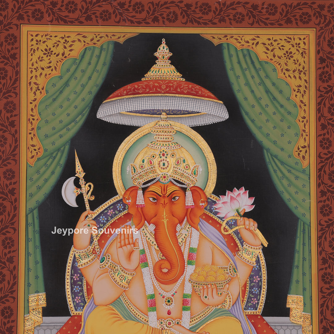 Lord Ganesha Giving Blessings - Painting