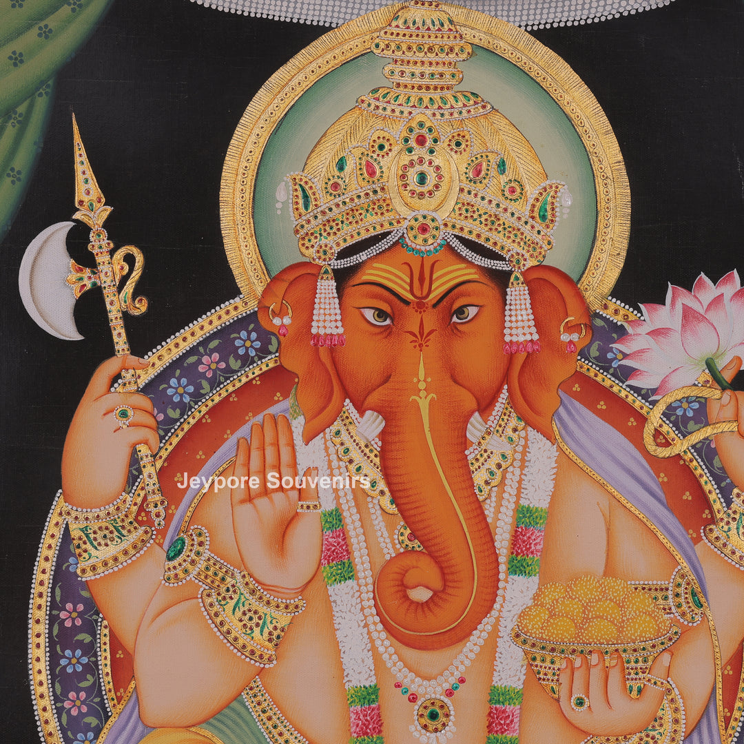 Lord Ganesha Giving Blessings - Painting