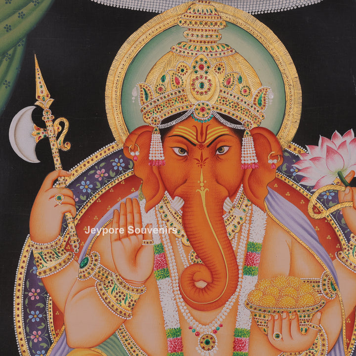 Lord Ganesha Giving Blessings - Painting