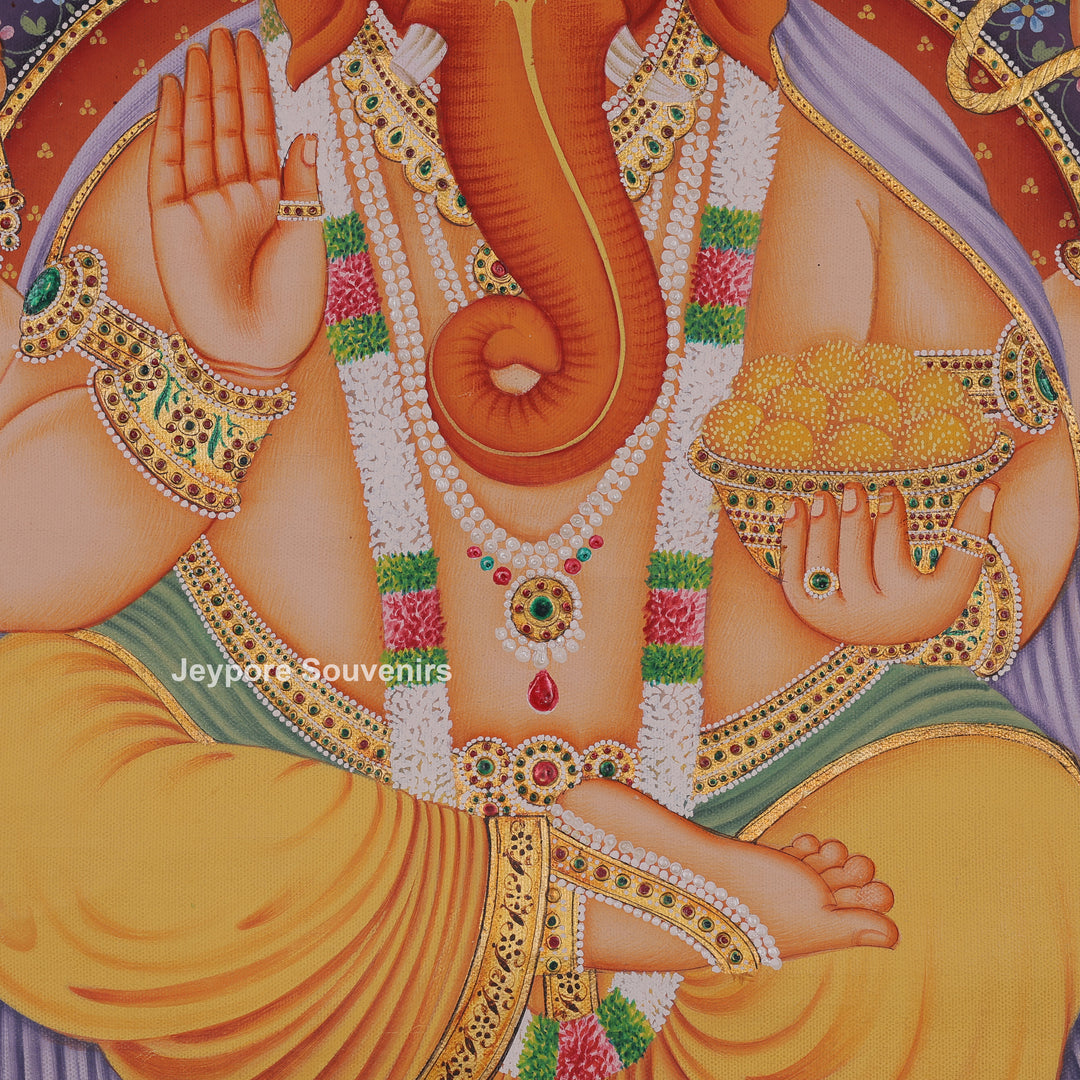 Lord Ganesha Giving Blessings - Painting