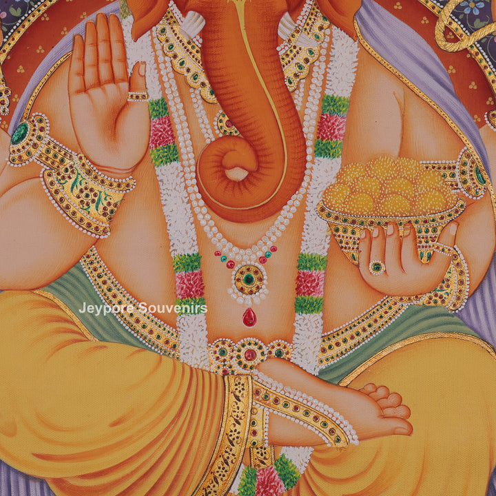 Lord Ganesha Giving Blessings - Painting