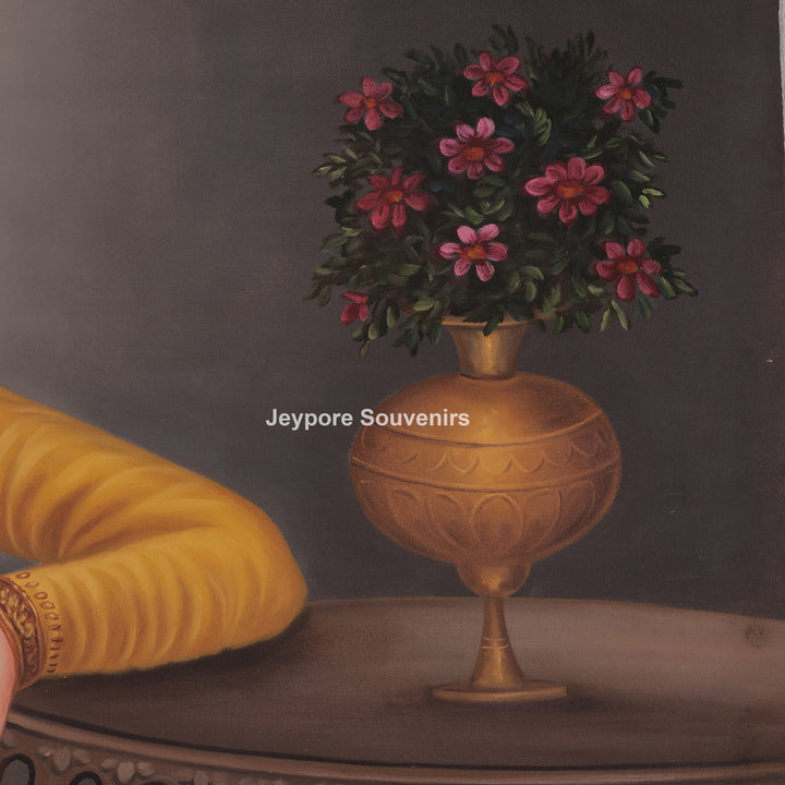 Royal Maharaja Portrait Canvas Painting | Handmade Indian Wall Art