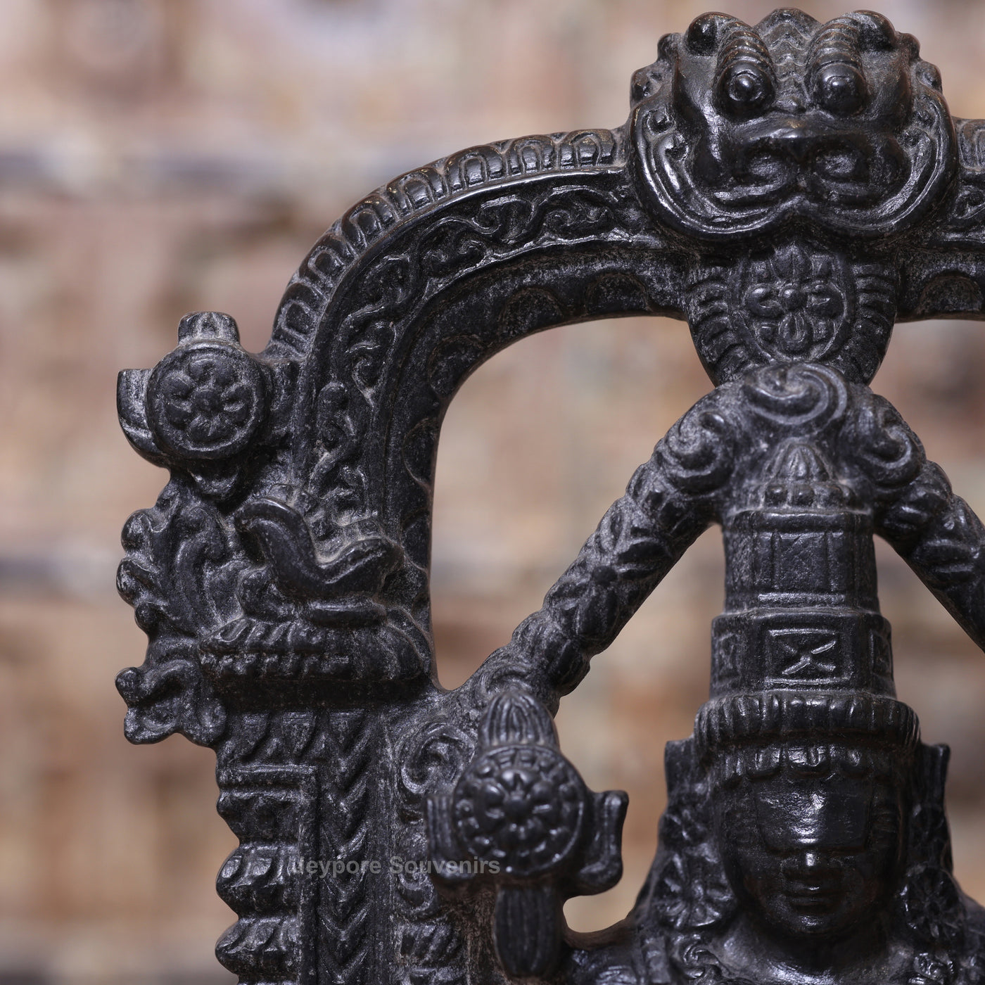 15" Black Marble Tirupati Balaji Idol | Lord Venkateswara Statue