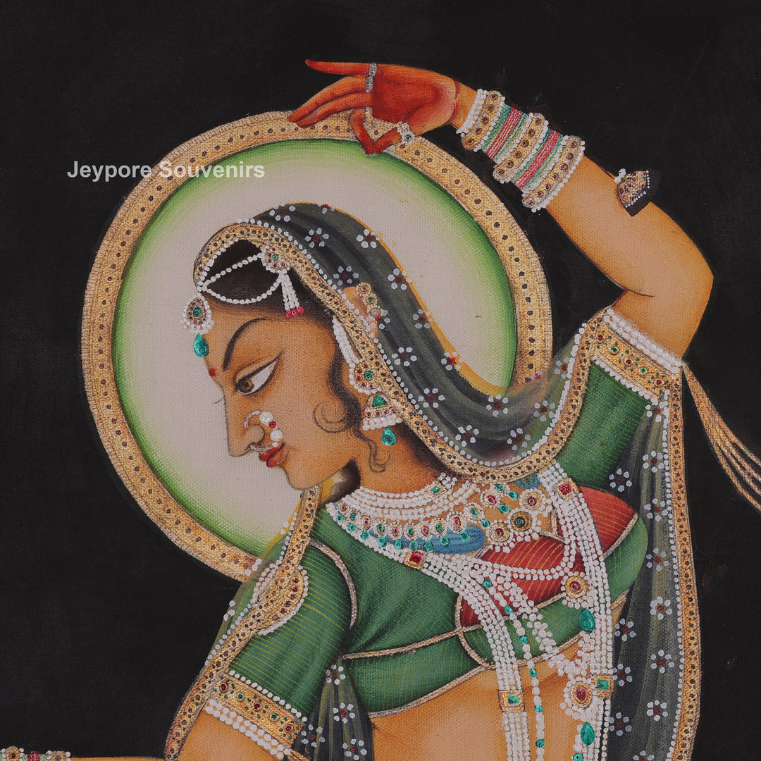 Radha Dancing in Traditional Dress - Painting