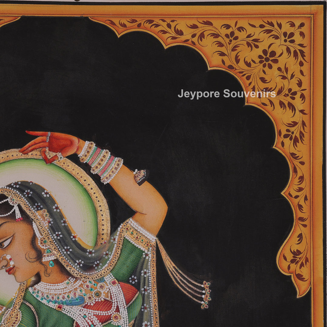 Radha Dancing in Traditional Dress - Painting
