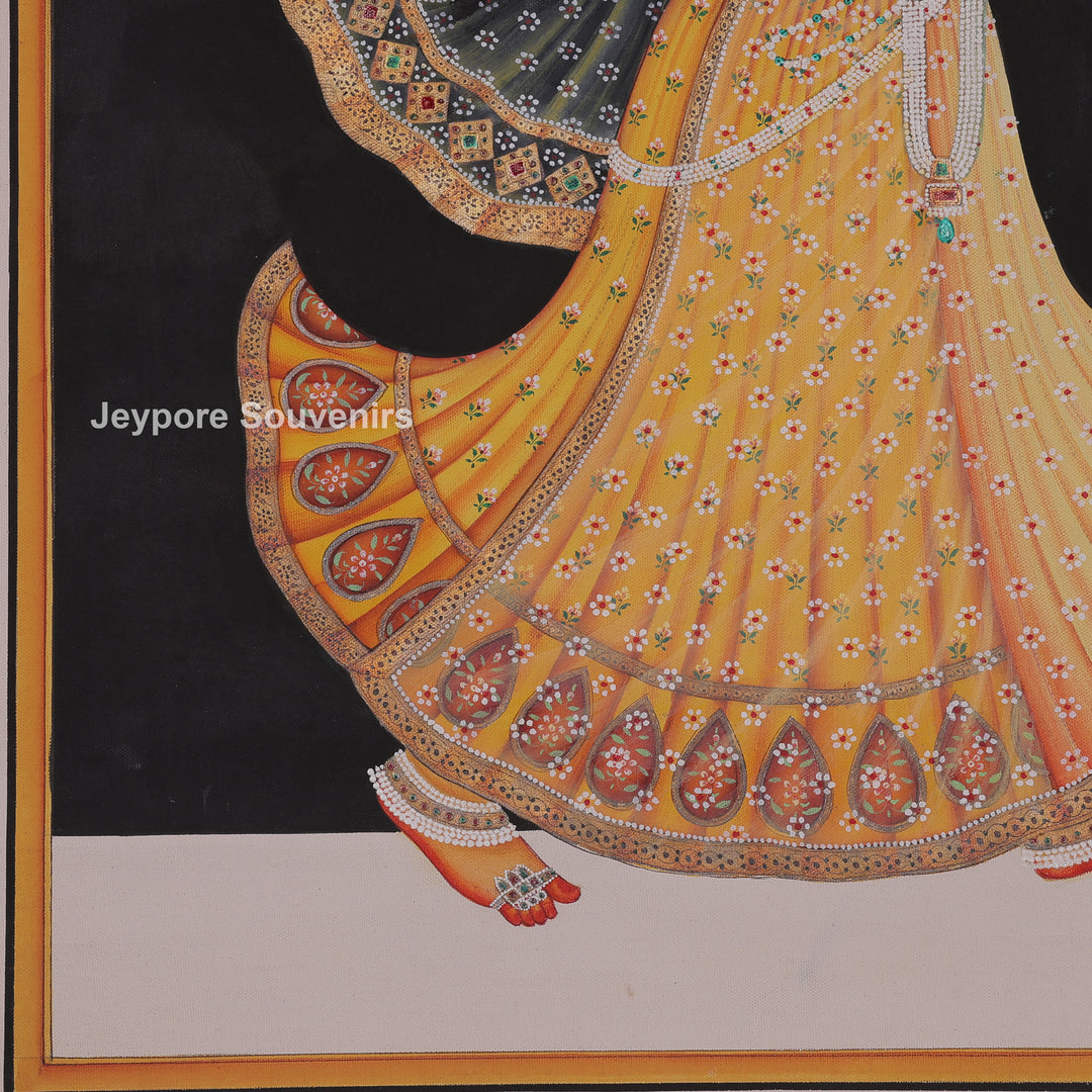 Radha Dancing in Traditional Dress - Painting