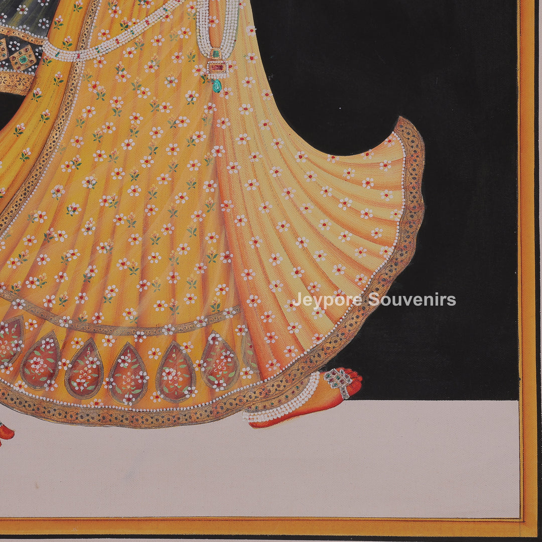 Radha Dancing in Traditional Dress - Painting
