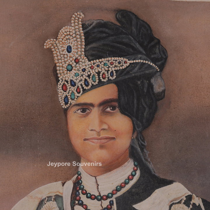 Royal Man Standing in Traditional Dress - Canvas Painting
