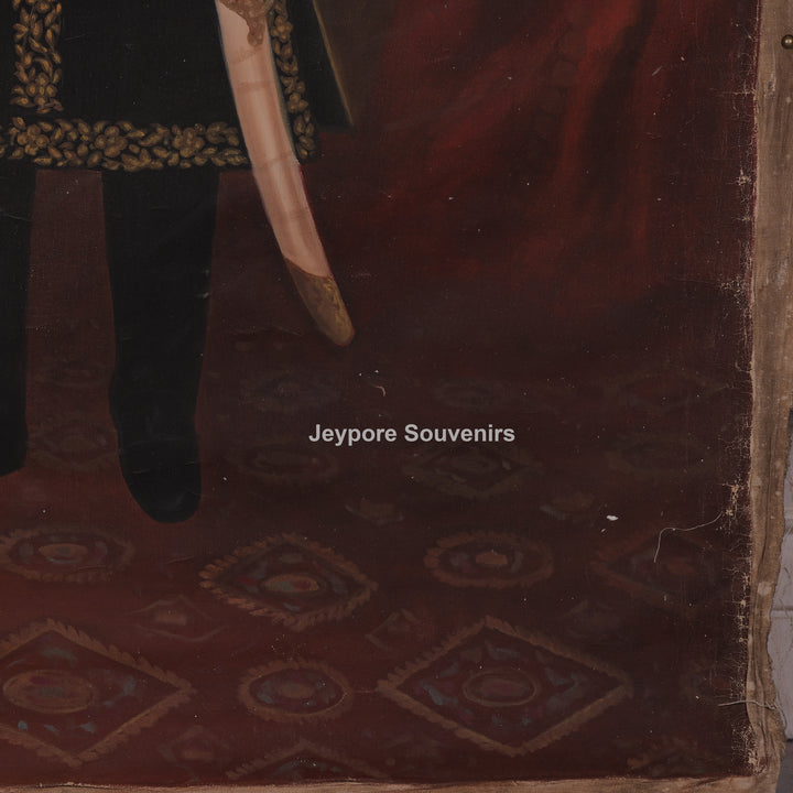 Royal Indian Man Holding a Sword Canvas Painting