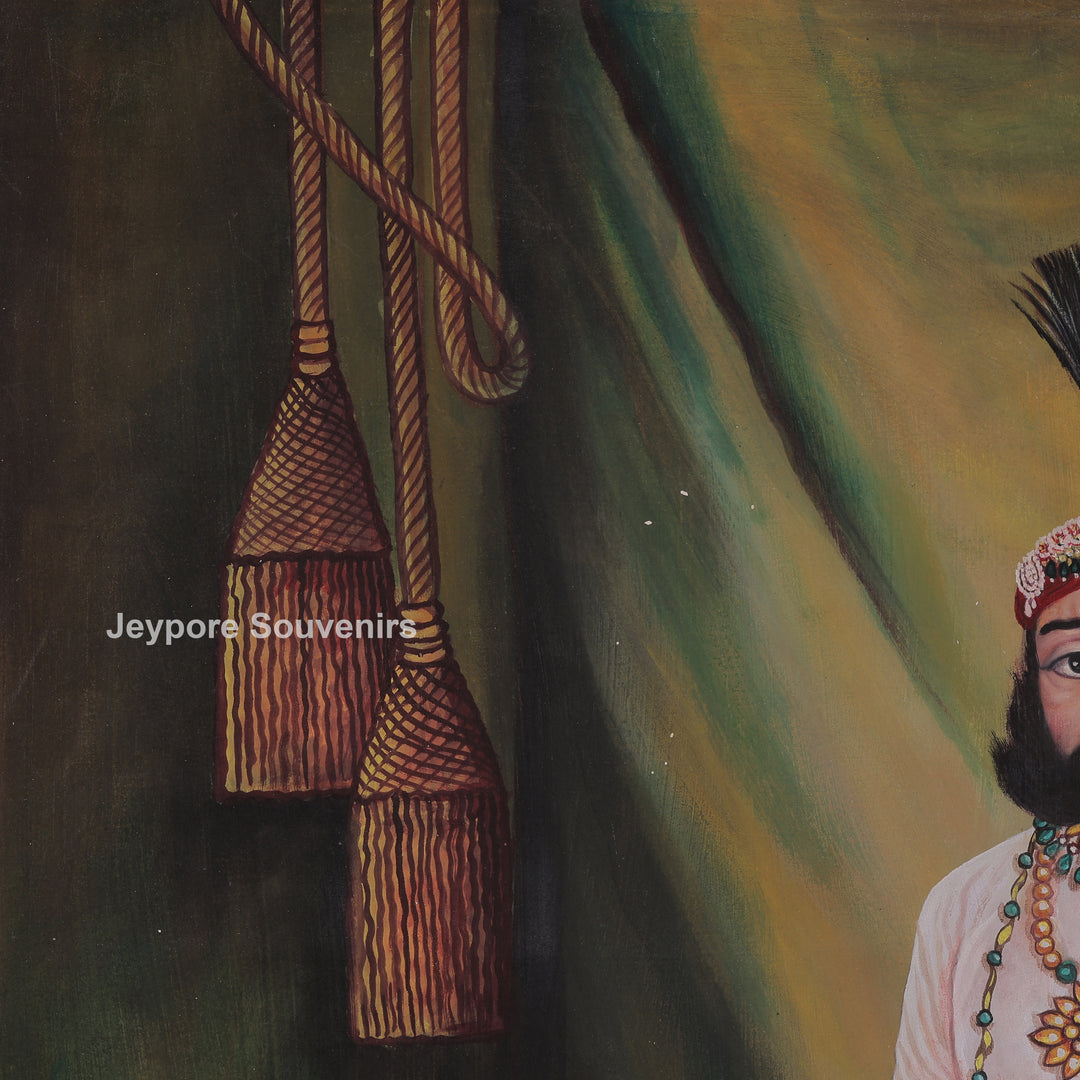 Royal Man Standing with Sword and Shield - Canvas Painting