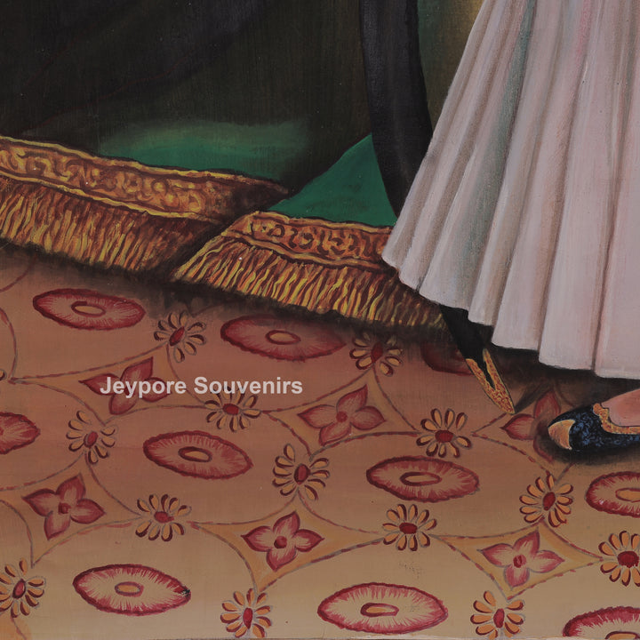 Royal Man Standing with Sword and Shield - Canvas Painting