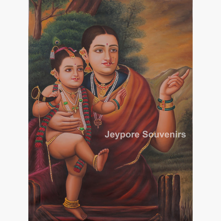 Yashoda with Baby Krishna – A Historical Painting