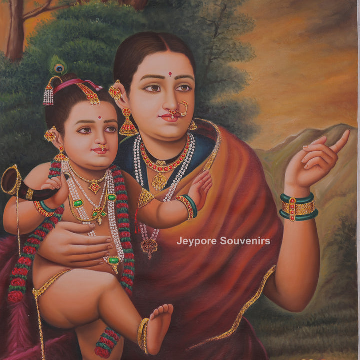 Yashoda with Baby Krishna – A Historical Painting