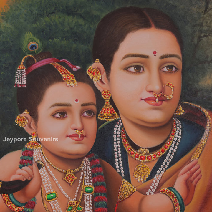 Yashoda with Baby Krishna – A Historical Painting