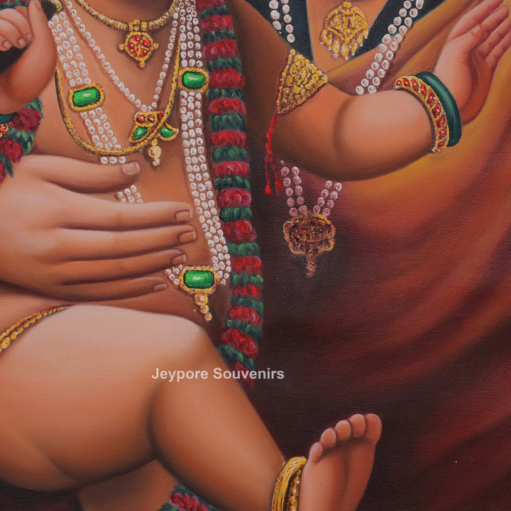 Yashoda with Baby Krishna – A Historical Painting