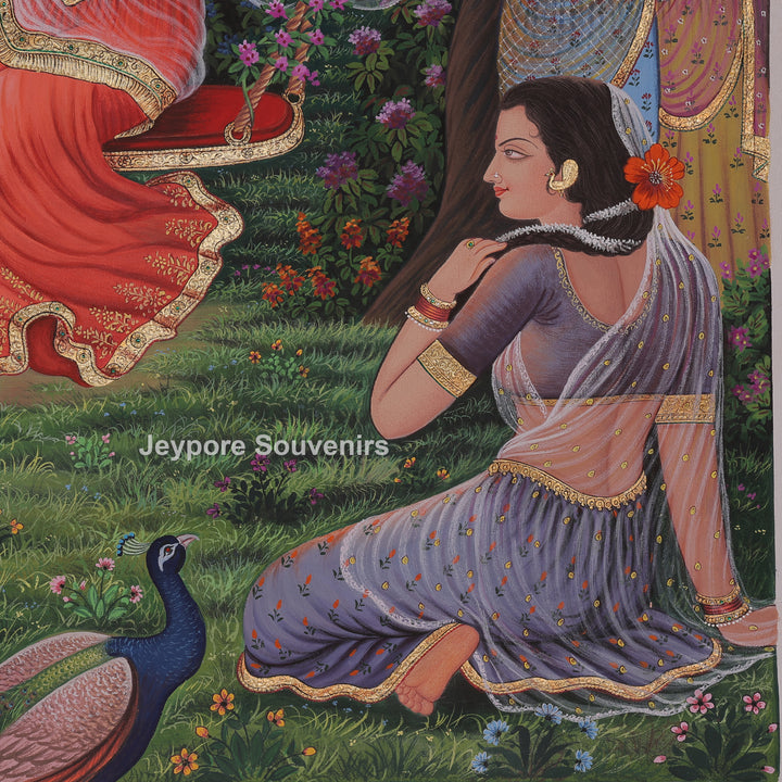 Radha Krishna Swing Moment - Painting