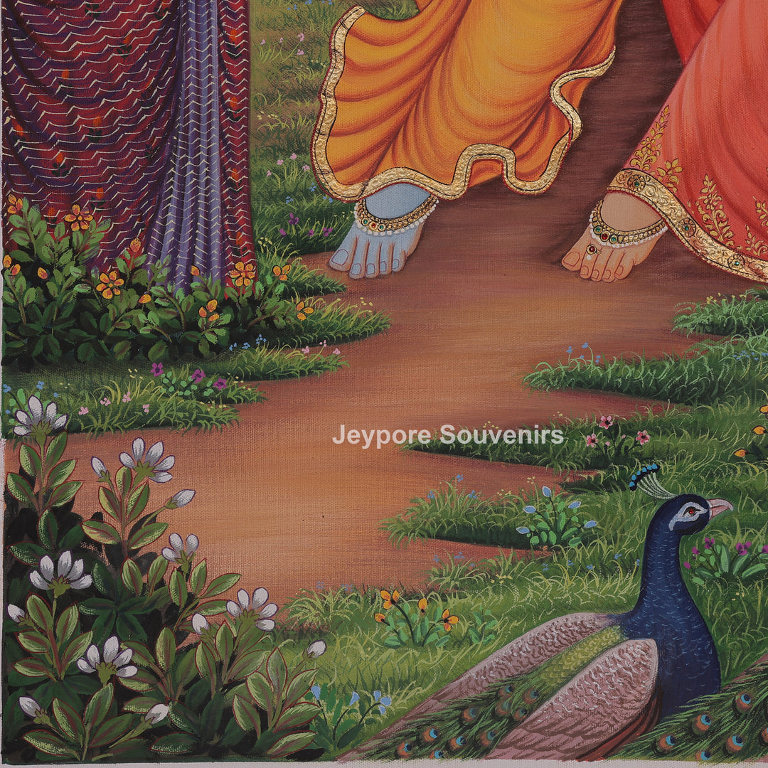 Radha Krishna Swing Moment - Painting